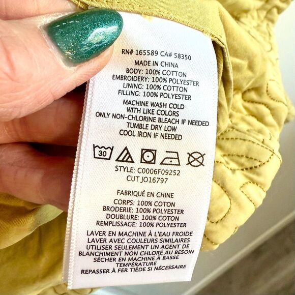NWT Joie “Brooke” quilted cotton jacket In yellow olive oil. Size S - Picture 11 of 13